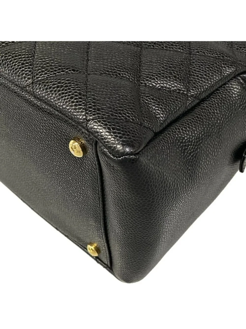 Chanel Shoulder Bag Petit Timeless Tote Quilted Black Chain Gold
